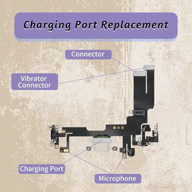 Alt view image 3 of 6 - Dock Connector Charging Port Replacement for iPhone 14