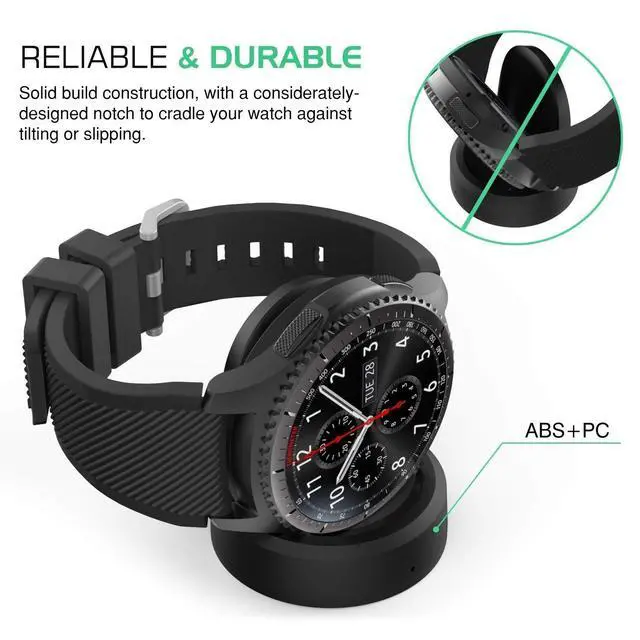 Alt view image 4 of 5 - Galaxy Watch Charger 42mm 46mm, Replacement Charging Dock Cradle for Samsung Galaxy Smart Watch SM-R800 SM-R810 SM-R815 Gear S2 S3 Sport