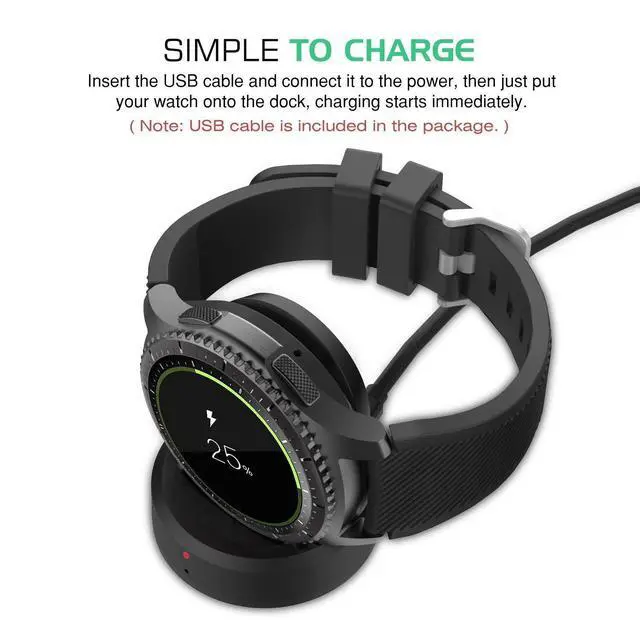 Alt view image 3 of 5 - Galaxy Watch Charger 42mm 46mm, Replacement Charging Dock Cradle for Samsung Galaxy Smart Watch SM-R800 SM-R810 SM-R815 Gear S2 S3 Sport