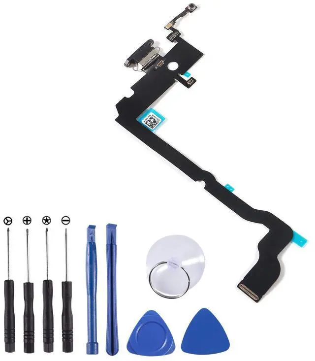Main image of Replacement Dock Connector Charging Port Flex Cable Compatible with iPhone Xs MAX Flex Cable incl Tools (for iPhone Xs MAX Black)