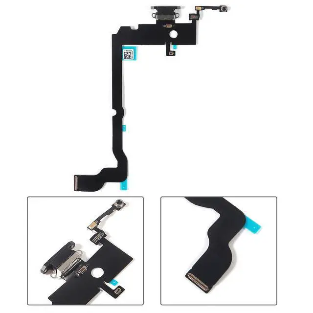 Alt view image 2 of 5 - Replacement Dock Connector Charging Port Flex Cable Compatible with iPhone Xs MAX Flex Cable incl Tools (for iPhone Xs MAX Black)