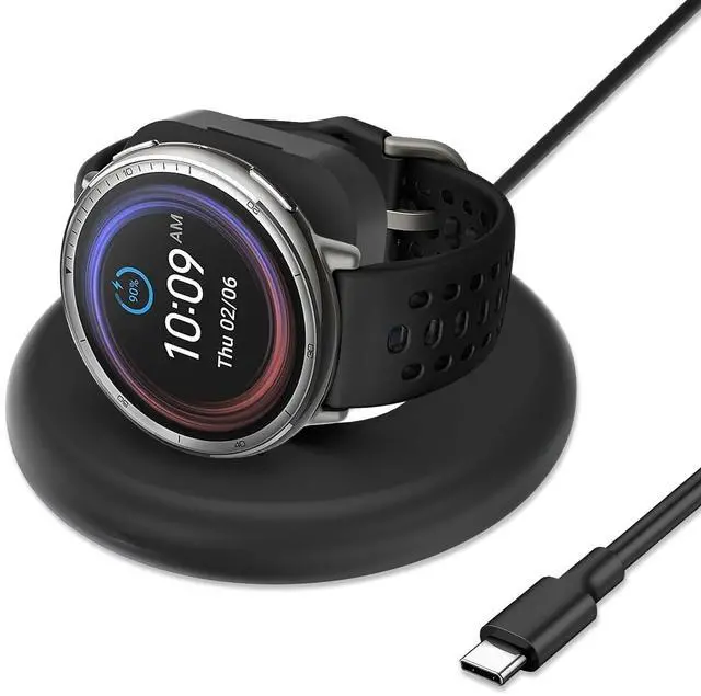 Main image of Charging Stand Compatible with Amazfit Active 2/2s Bip 6 Charger, Adjustable Foldable Magnetic Charging Station Dock for Smartwatch