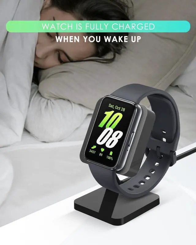 Alt view image 6 of 7 - Charger Dock for Samsung Galaxy Fit 3, Magnetic Charging Stand Base with 3.3 Feet Charger Cable, Portable Charge Station Only Compatible with Galaxy Fit 3 Smartwatch