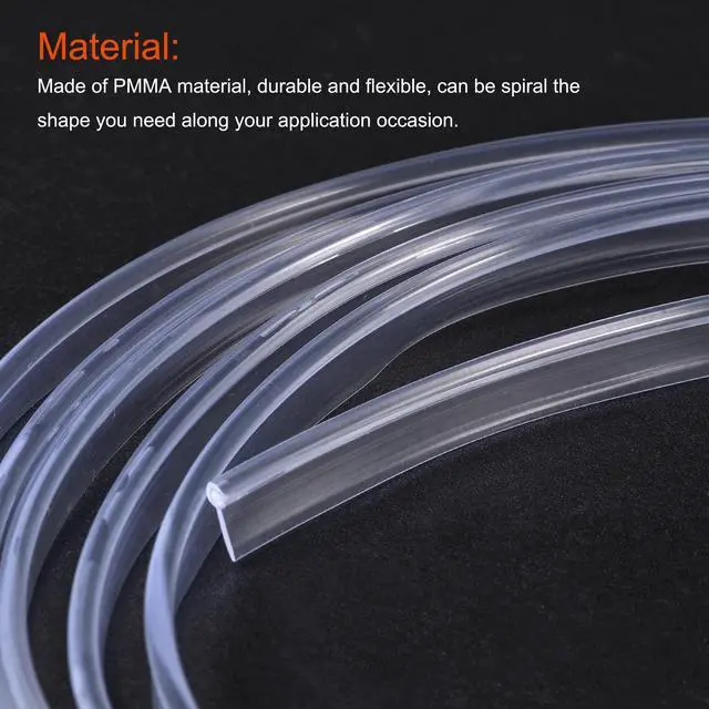 Alt view image 3 of 5 - PMMA Side Glow Fiber Optic Cable 3mm Dia 10mm Width 3.0M Long for LED Guide