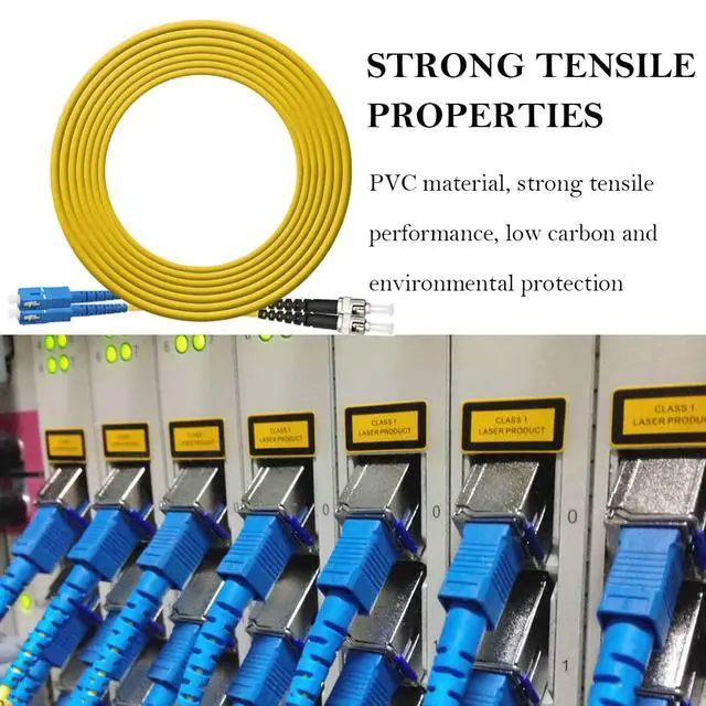 Alt view image 6 of 7 - SC to ST Fiber Patch Cable, 3M (9.84ft) Single-Mode Duplex Jumper - SC/UPC-ST/UPC 9/125um OS2 Yellow SM Optical Patch Cord (2 Pack, 3M(9.84ft))