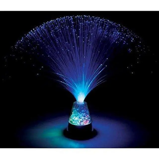 Alt view image 3 of 7 - Ice Fiber Optic Mood Novelty Lamps Lighting Glacier Lite with Color-Changing Crystals Base