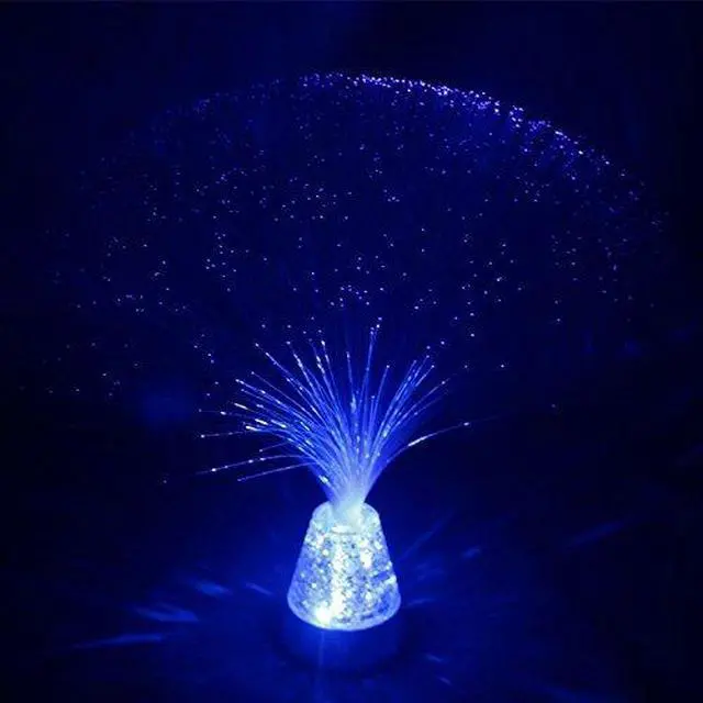 Alt view image 7 of 7 - Ice Fiber Optic Mood Novelty Lamps Lighting Glacier Lite with Color-Changing Crystals Base