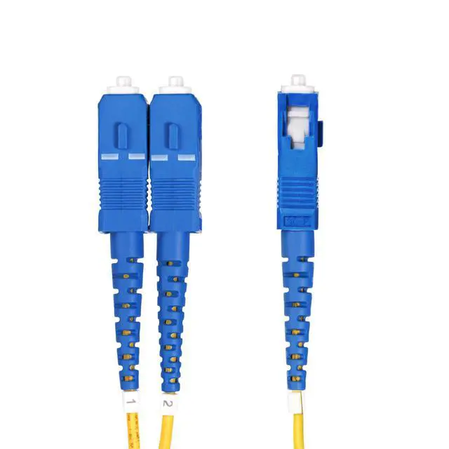 Alt view image 2 of 6 - 2m (6.6ft) LC to SC (UPC) OS2 Single Mode Duplex Fiber Optic Cable, 9/125, 100G, LSZH Fiber Jumper Cord