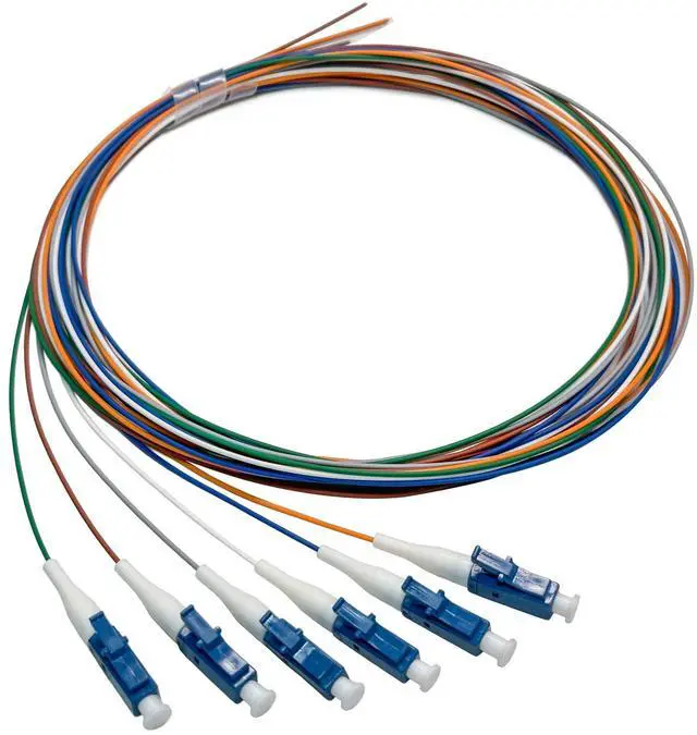 Main image of 6 Strand Singlemode 9/125 LC-UPC Fiber Pigtail, Fiber Optic Pigtail, 1.5 Meters LC Cable