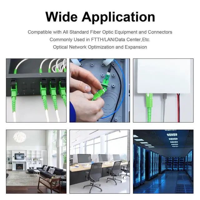 Alt view image 6 of 6 - 2M(6ft) Armored Fiber Optic Internet Cable SC/APC to SC/APC Single-Mode 9/125m OS1/OS2 Simplex Patch Cord, Heavy-Duty 3mm OD, LSZH, White