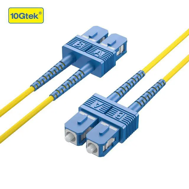 Alt view image 4 of 6 - Fiber Patch Cable - SC to SC OS2 10Gb/Gigabit Singlemode Jumper Duplex 9/125 LSZH Fiber Optic Cord, Yellow, 2-Meter(6.6-ft)