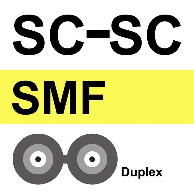 Alt view image 6 of 6 - Fiber Patch Cable - SC to SC OS2 10Gb/Gigabit Singlemode Jumper Duplex 9/125 LSZH Fiber Optic Cord, Yellow, 2-Meter(6.6-ft)