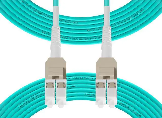 Main image of Uniboot OM4 LC to LC Fiber Patch Cable, Multi-Mode Duplex Fiber Optic Cable Jumper Optical Patch Cord 10GB, 50/125m,LSZH Jacket,Length Options: 0.2M(7inch)-100M(328ft), 5M(16ft)