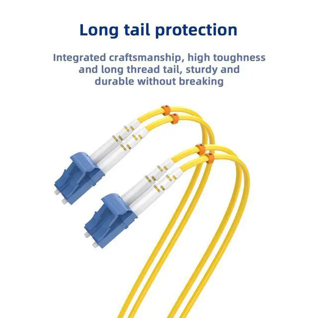 Alt view image 5 of 7 - LC to LC Single Mode Duplex Fiber Patch Cable,3m/9.8f,9/125m OS2 Fiber Optic Internet Cable,UPC SMF,LSZH Optical Jumper Cable for SFP Transceiver, Router, Fiber Networks