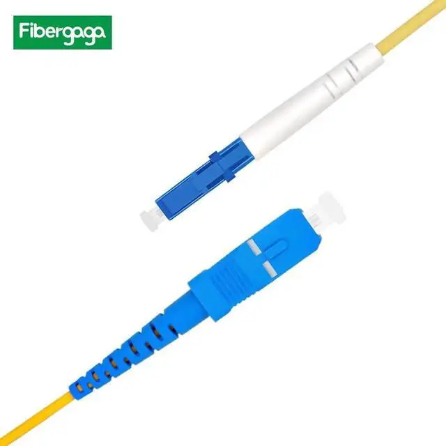 Alt view image 4 of 6 - -2m(7ft) OS2 SC to LC Fiber Patch Cable, Simplex, Single Mode, Length Option: 0.5M(1.6ft)-100m(328ft) 9/125µm 2.0mm Diameter Fiber Optic Cable, OS1/OS2 Compatible