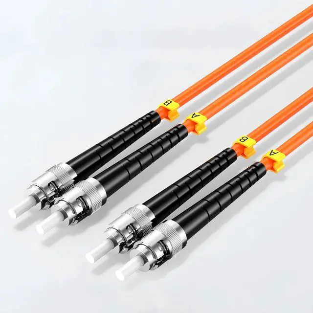 Alt view image 7 of 7 - ST to ST Fiber Patch Cable 2m/7ft, Gigabit Multi-Mode Duplex 50/125m, ST/UPC Optical Patch Cord, High-Speed for LAN & Data Centers