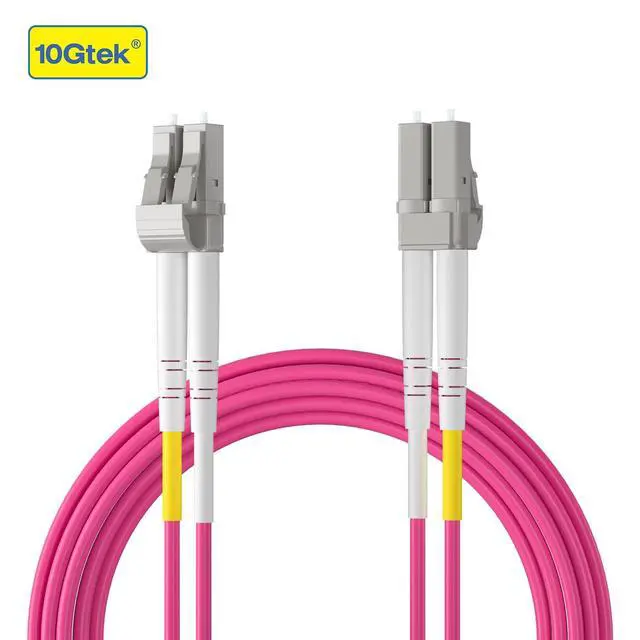 Alt view image 3 of 6 - Fiber Patch Cable - 10Gb/Gigabit Multi-Mode Jumper Duplex 50/125m LSZH Fiber Optic Cord for SFP Transceiver, Magenta, 15-Meter(49.2ft)