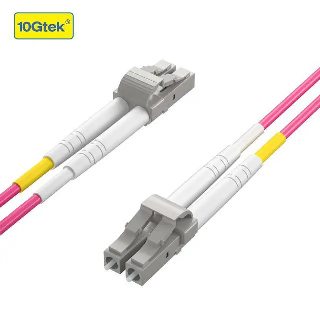 Alt view image 4 of 6 - Fiber Patch Cable - 10Gb/Gigabit Multi-Mode Jumper Duplex 50/125m LSZH Fiber Optic Cord for SFP Transceiver, Magenta, 15-Meter(49.2ft)