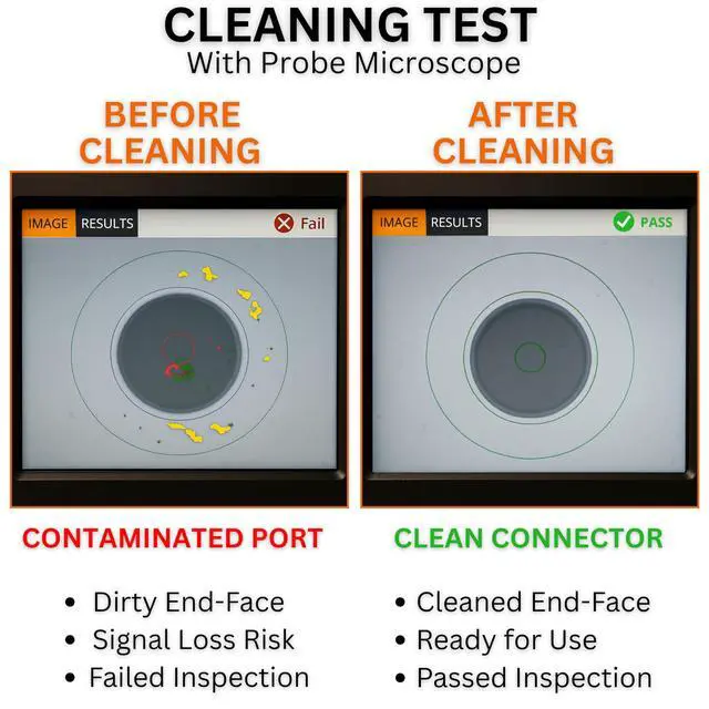 Alt view image 6 of 7 - Fiber Optic Cleaning Swabs, 100 Pack LC 1.25mm Lint Free Anti-Static Cleaning Sticks for Optical Components, Ports and Adapters, LC Connector Cleaner Tool for Professional Field Use