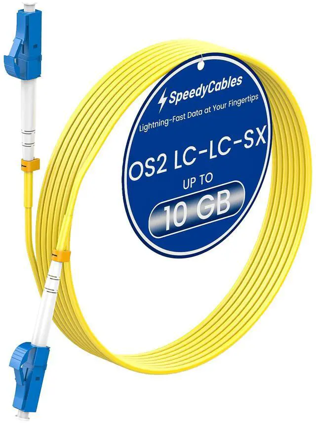 Main image of OS2 LC to LC Fiber Patch Cable 0.2M(7in), 1G/10Gb 9/125um Single Mode Simplex SMF Fiber Optic Cable Cord LSZH(Yellow)