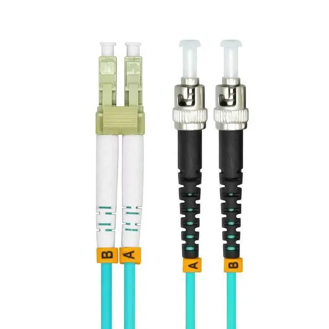 Alt view image 2 of 4 - 5Meters 16ft LC to ST Duplex 50/125 10G OM3 Multi-Mode Fiber Optic Cable Jumper Optical Patch Cord LC-ST