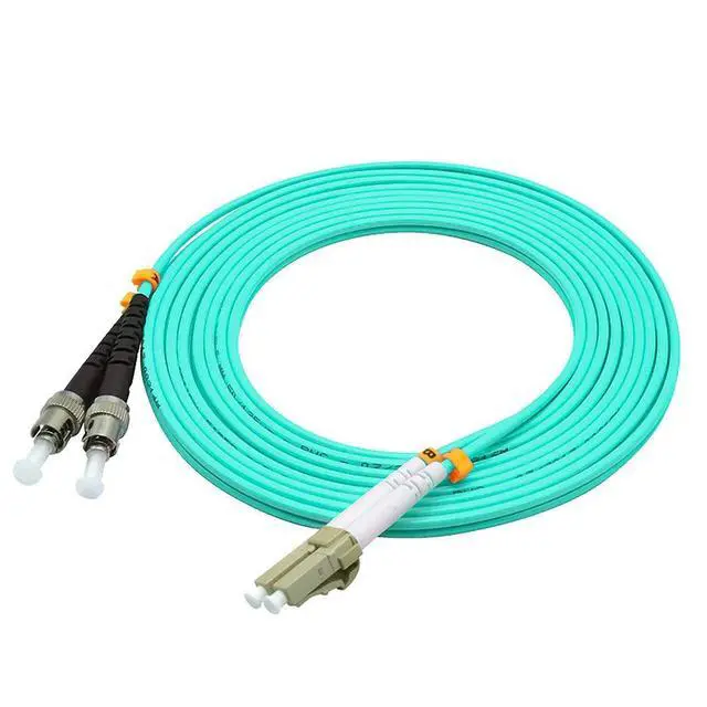 Alt view image 4 of 4 - 5Meters 16ft LC to ST Duplex 50/125 10G OM3 Multi-Mode Fiber Optic Cable Jumper Optical Patch Cord LC-ST
