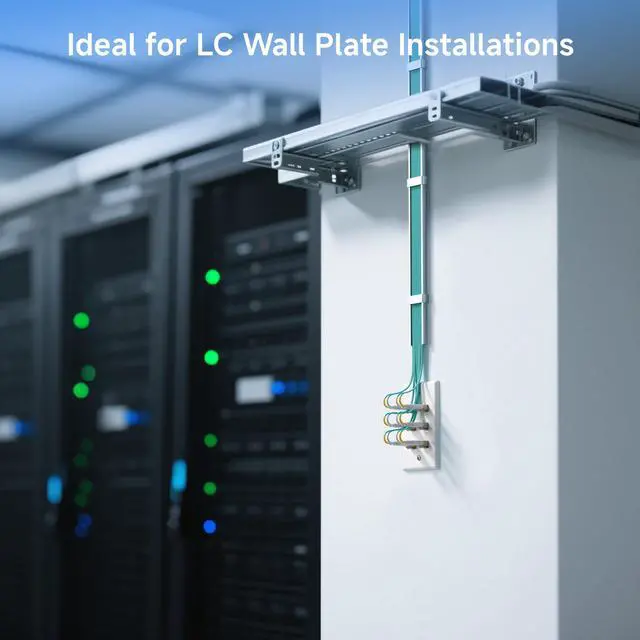 Alt view image 6 of 7 - 5-Pack LC UPC Duplex Fiber Optic Keystone Coupler Jack, OM1/OM2/OM3/OM4 Multimode, OS2 Single Mode Support