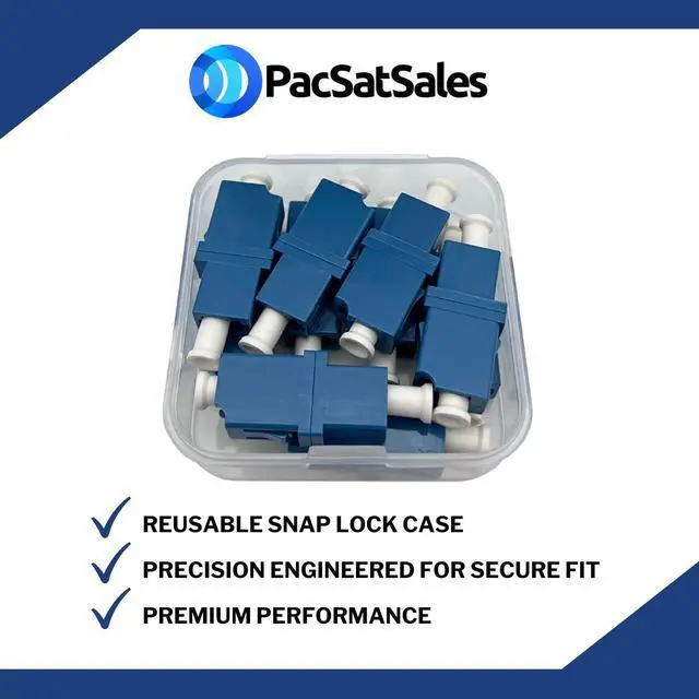 Alt view image 4 of 6 - LC Fiber Coupler 10 Pack - Single Mode LC Coupler Set - Every LCUPC Fiber Connector is pre Cleaned & Extends LCUPC Optical Cables - Single Mode Simplex or Duplex Compatible