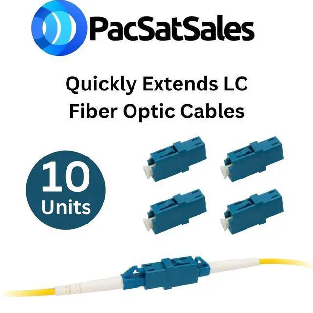 Alt view image 3 of 6 - LC Fiber Coupler 10 Pack - Single Mode LC Coupler Set - Every LCUPC Fiber Connector is pre Cleaned & Extends LCUPC Optical Cables - Single Mode Simplex or Duplex Compatible