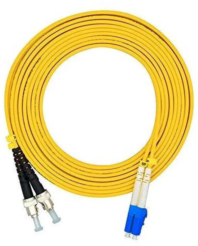 Main image of 2Meters 6ft LC to ST Duplex 9/125 Single-Mode Fiber Optic Cable Jumper Optical Patch Cord LC-ST