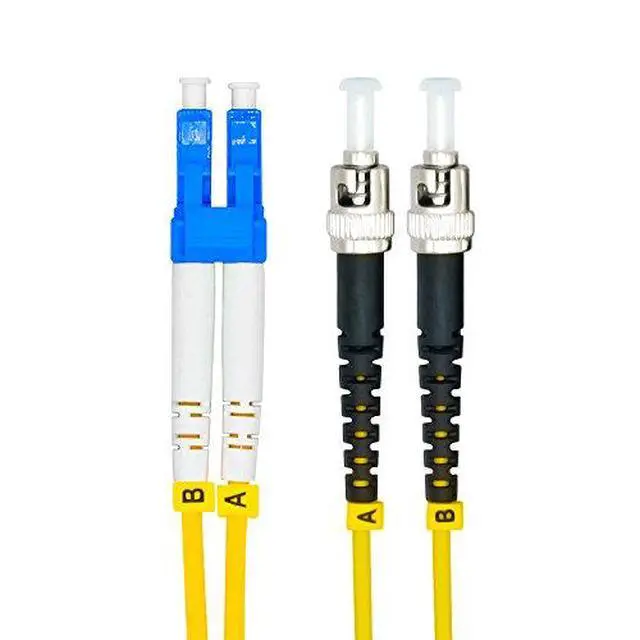 Alt view image 2 of 4 - 2Meters 6ft LC to ST Duplex 9/125 Single-Mode Fiber Optic Cable Jumper Optical Patch Cord LC-ST