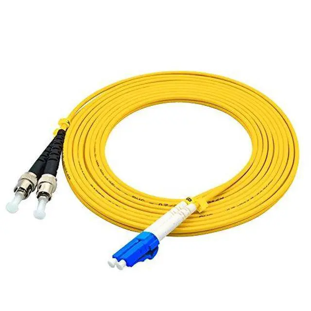 Alt view image 3 of 4 - 2Meters 6ft LC to ST Duplex 9/125 Single-Mode Fiber Optic Cable Jumper Optical Patch Cord LC-ST