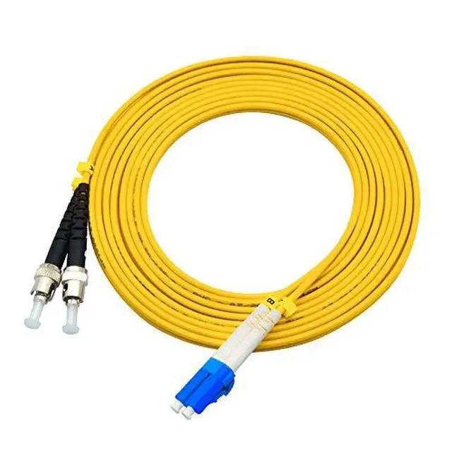 Alt view image 4 of 4 - 2Meters 6ft LC to ST Duplex 9/125 Single-Mode Fiber Optic Cable Jumper Optical Patch Cord LC-ST