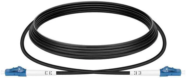 Main image of OS2 LC to LC Single Mode Fiber Patch Cable, 3M/10ft Outdoor Armored Simplex 9/125m Fiber Optic Cable, 3.0mm Industrial TPU Patch Jumper, OS1/OS2 Compatible for 10GB Internet Network