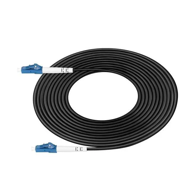 Alt view image 2 of 5 - OS2 LC to LC Single Mode Fiber Patch Cable, 3M/10ft Outdoor Armored Simplex 9/125m Fiber Optic Cable, 3.0mm Industrial TPU Patch Jumper, OS1/OS2 Compatible for 10GB Internet Network