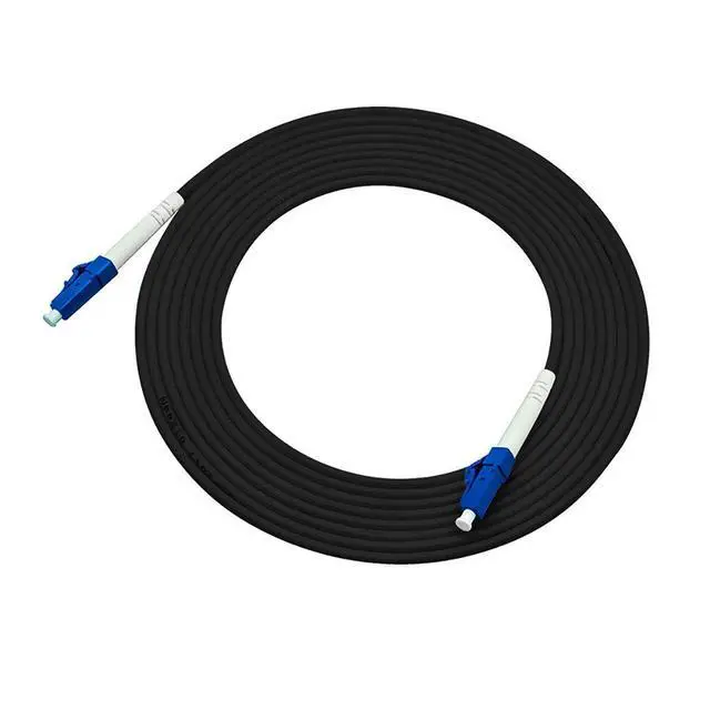 Alt view image 3 of 5 - 5M LC to LC Outdoor Armored Simplex 9/125 SM Fiber Optic Cable Jumper Optical Patch Cord Singlemode 5Meters 16ft LC-LC