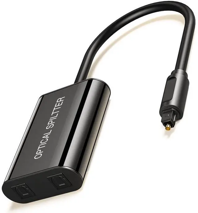 Main image of Upgraded Digital Toslink Fiber Optical Splitter 1 in 2 Out Audio Adapter CableSignal Enhancement for Television