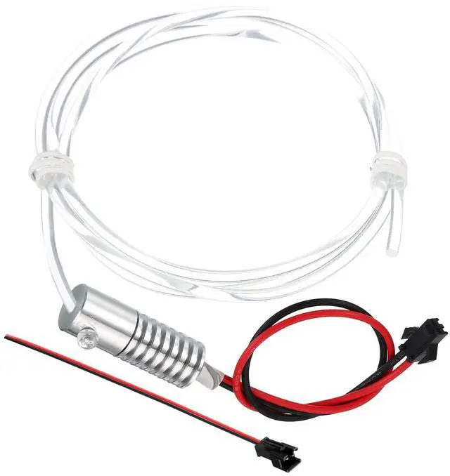Main image of 3mm 1m PMMA Side Glow Fiber Optic Cable Kit, with LED Aluminum Illuminator 12V 1.5W Guide Light Source Decoration for Home DIY Lighting, Cool White