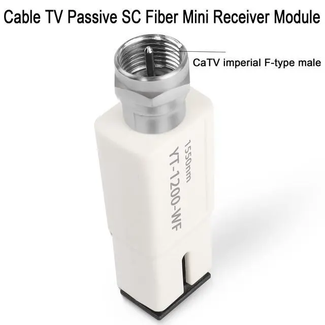 Alt view image 3 of 7 - Cable TV Passive Fiber Mini Receiver Module 1550nm SC/APC to F-Head FTTH Passive Optical Receiver Adapter, with Filtering Function, for Conversion of Fibre to CaTV Signal