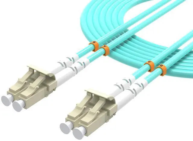Main image of OM3 LC to LC Fiber Optic Cable,1Gb/10Gb/40Gb Multimode Duplex Fiber Patch Cable LSZH 1Meters 3.3ft 50/125m Fiber Patch Jumper,Aqua Blue