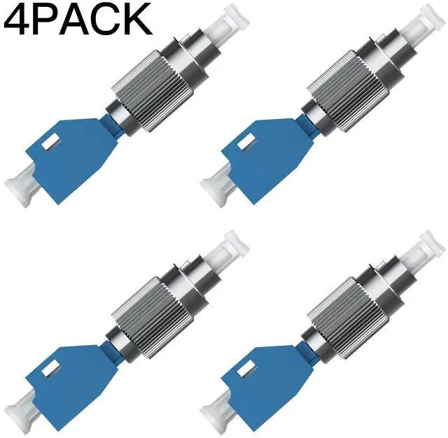 Alt view image 2 of 7 - 4PCS Single Mode 9/125um FC Male to LC Female Hybrid Optical Fiber Converter Adapter with Visual Fault Locator Connector and Optical Power Meter Compatibility