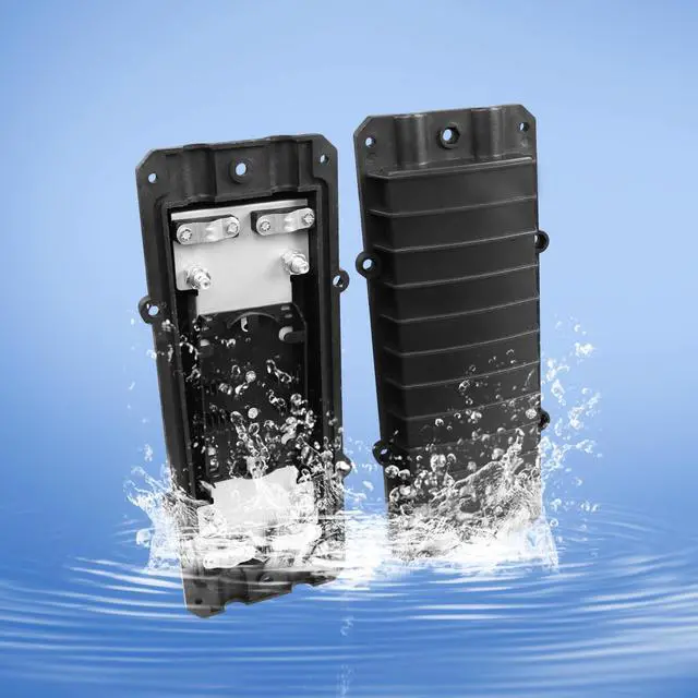 Alt view image 3 of 7 - 2 in 2 Out Horizontal Cable Junction Box, 12 Core Fusion Splice Kit Fiber Optic Junction Box Fiber Optic Outdoor Waterproof Protection Box