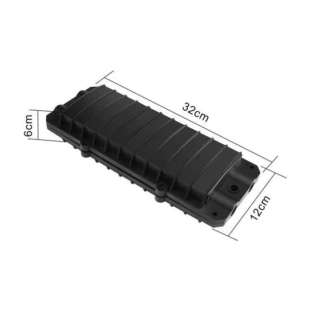 Alt view image 5 of 7 - 2 in 2 Out Horizontal Cable Junction Box, 12 Core Fusion Splice Kit Fiber Optic Junction Box Fiber Optic Outdoor Waterproof Protection Box