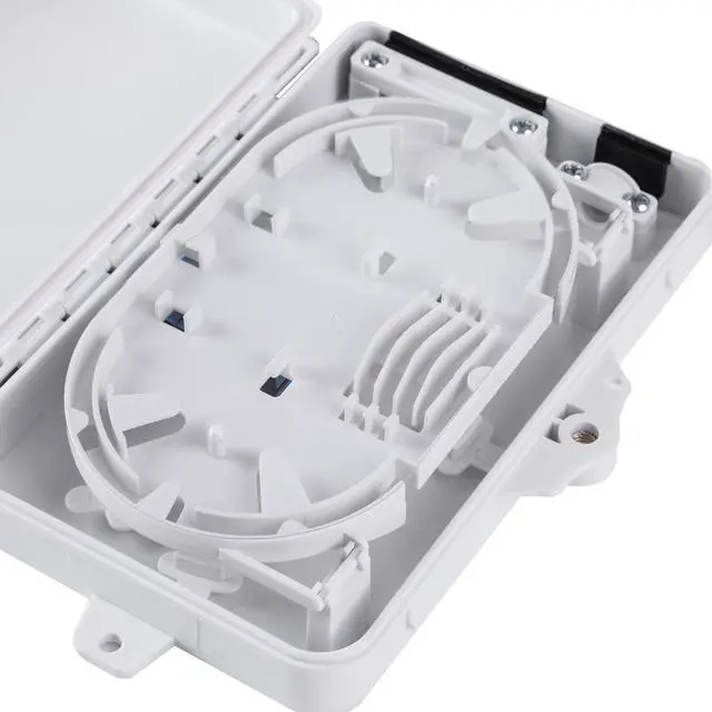 Alt view image 3 of 7 - 4 Port FTTH Fiber Distribution Box - Fiber Optic Terminal Junction Splitter Box for SC, FC, E2000 Adapters