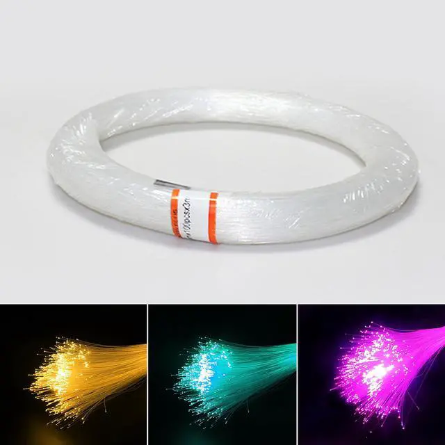 Alt view image 2 of 7 - Ultra-Bright PMMA End Glow Fiber Optic Cable 100Pcs 0.5mm(0.02in) 3m(9.8ft) Fiber Optic Lights Fibers Harness for Star Sky Ceiling All Kind Led Light Engine Driver Source