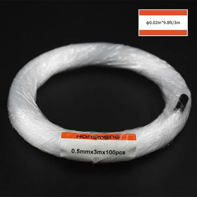 Alt view image 6 of 7 - Ultra-Bright PMMA End Glow Fiber Optic Cable 100Pcs 0.5mm(0.02in) 3m(9.8ft) Fiber Optic Lights Fibers Harness for Star Sky Ceiling All Kind Led Light Engine Driver Source