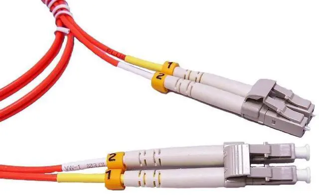 Alt view image 2 of 5 - 1 Meter Multimode Duplex Fiber Optic Cable (62.5/125) - LC to LC - Orange