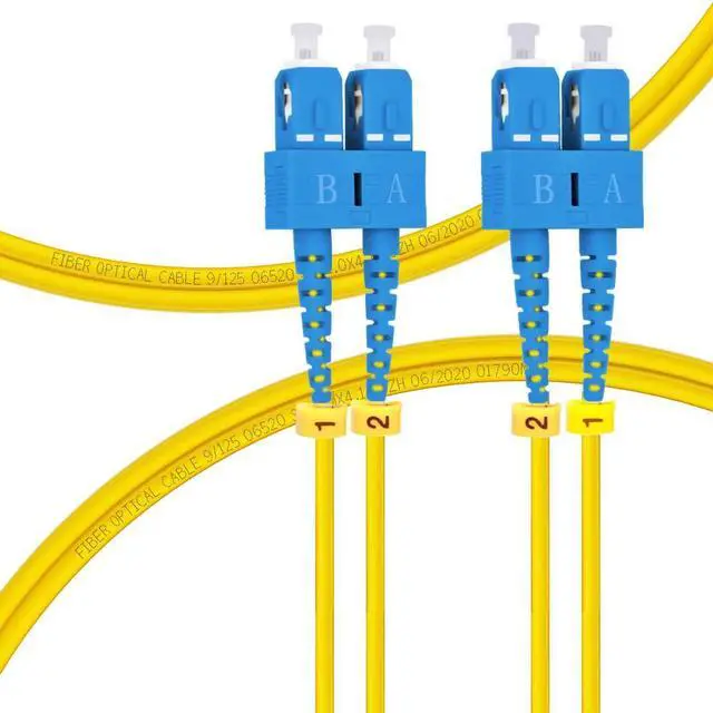 Main image of 1M OS2 SC to SC Fiber Patch Cable | Length Options: 1m-50m, 1G/10G Single Mode Duplex 9/125um SMF Fiber Optic Cable Cord LSZH 1Meter(3ft)