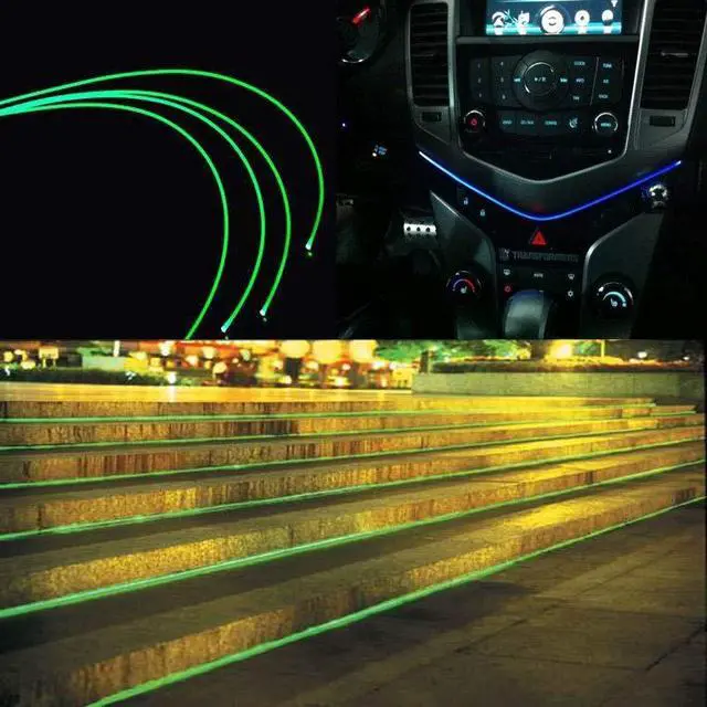 Alt view image 3 of 6 - 0.06in(1.5mm)*16.4ft(5m) PMMA Plastic Side Glow Cable for Optical Fiber Light, Fiber Optic Lighting Decoration for Car Home Use Fiber Optic Light