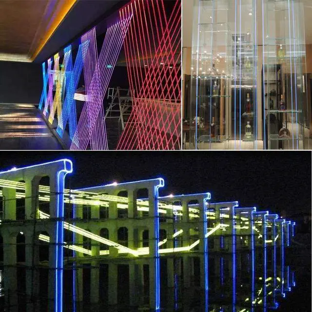 Alt view image 4 of 6 - 0.06in(1.5mm)*16.4ft(5m) PMMA Plastic Side Glow Cable for Optical Fiber Light, Fiber Optic Lighting Decoration for Car Home Use Fiber Optic Light